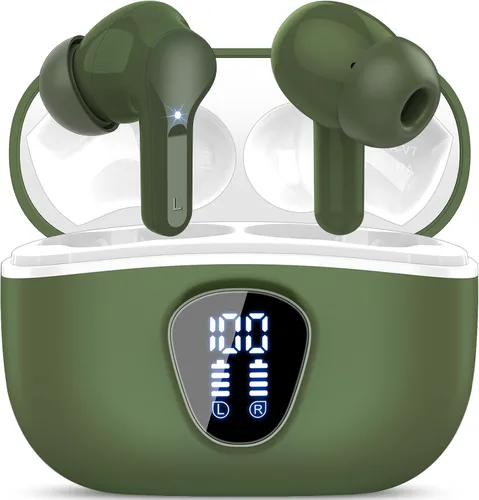 Vista 8 de Auriculares inalámbricos, Auriculares Bluetooth 5.4 HiFi Estéreo, Auriculares Bluetooth con Micrófono ENC de Cancelación de Ruido, Auriculares