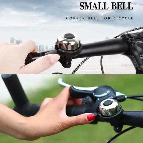 Vista 7 de Campana de bicicleta, paquete de 2 mini campanas de anillo de bicicleta de latón para bicicleta de montaña, bicicleta de carretera, accesorios
