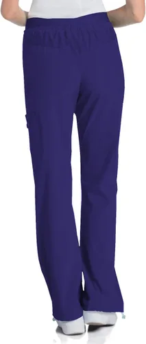 Vista 2 de Pantalones médicos con cintura de yoga de 6 bolsillos, ajuste moderno a medida, 9324