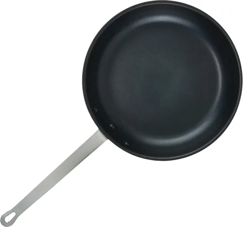 Vista 2 de Winco Majestic - Sartén antiadherente de 14.38 pulgadas, 14 pulgadas, color negro, plateado