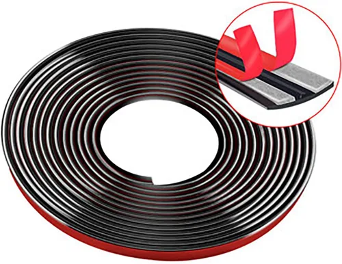 Vista 8 de Burlete para Automóvil 14mm (0.551 pulgadas) Sello de Goma para Parabrisas de Automóvil Moldura de Burlete Adhesivo en Forma de T Cubierta de Sello