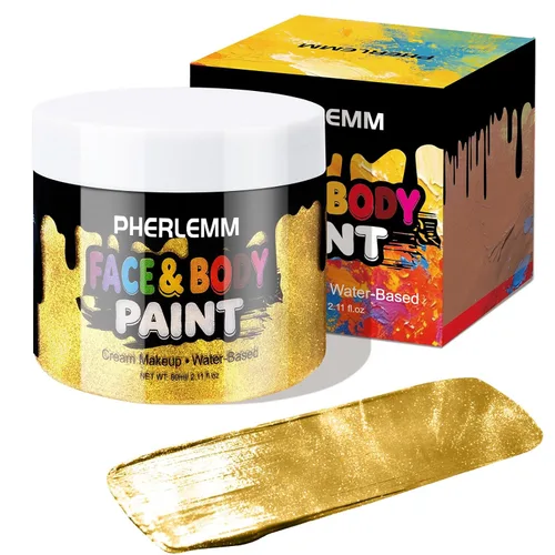 Vista 16 de Pintura blanca del cuerpo de la cara 2 fl oz, pintura a base de Blanco