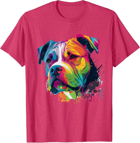 Vista 22 de Colorful American Bulldog American Bully Men Women T-Shirt Asphalt Grey