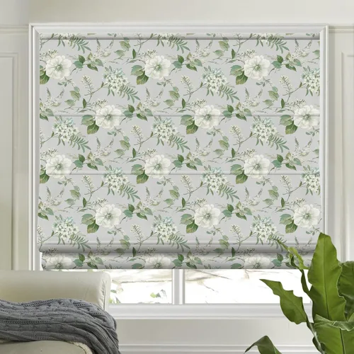 Vista 13 de LETAU Persianas romanas opacas sin cordón, sin cordón, hechas a pedido, con forro de flores, persianas para ventanas, puertas, puertas francesas
