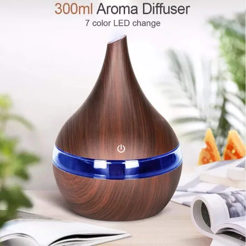 Vista 2 de New Excellence Home Humidificador USB de 10.1 fl oz, interruptor táctil, difusor interior con 7 luces LED, adecuado para sala de estar, dormitorio