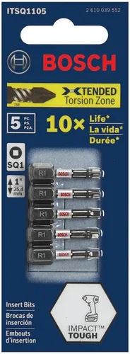 Vista 2 de BOSCH ITSQ1102 - Juego de 2 brocas cuadradas #1 de 1 pulgada para atornillar resistentes al impacto