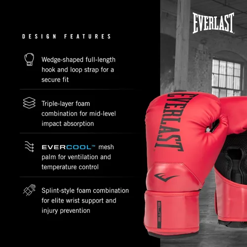 Vista 3 de Everlast Guantes de boxeo Elite 2 Rojo