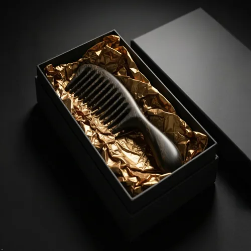 Vista 4 de Louise Maelys - Peine de dientes anchos de sándalo negro para cabello rizado Black Sandalwood Wide Tooth Comb For Detangling Curly, Thick Or Wavy