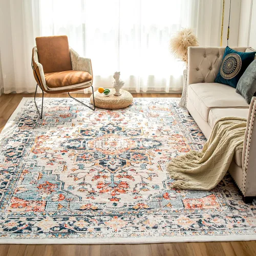 Vista 16 de VK VK·LIVING Tapete para la entrada de 2 x 3 pies, pequeño, bohemio, para baño, respaldo antideslizante, felpudo, de interior, puerta delantera