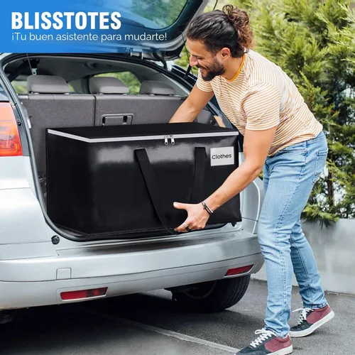 Vista 6 de Bolsas de mudanza resistentes, bolsas de almacenamiento extra grandes, 76L