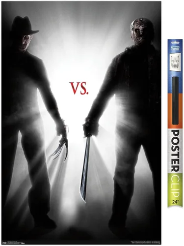 Vista 20 de Trends International Freddy vs. Jason - Póster de pared ligero, 14.725 x 22.375 pulgadas, versión enmarcada de madera de granero Versión enmarcada