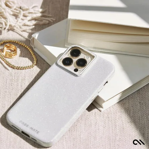 Vista 5 de Case-Mate Funda para iPhone 15 Pro – Brillante iridiscente [protección contra caídas de 12 pies] [Compatible con MagSafe] Funda magnética con bonito