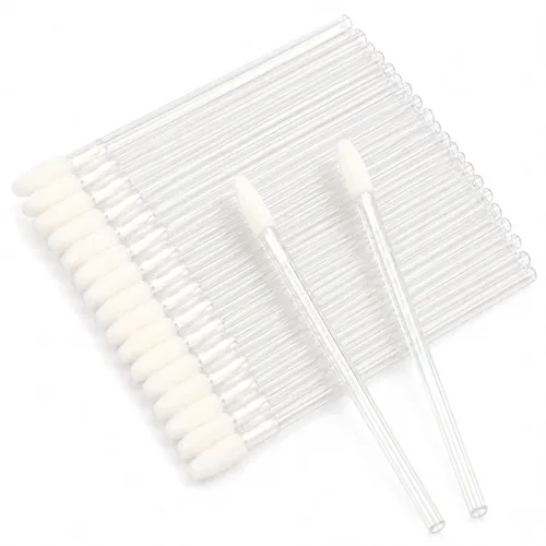 Vista 12 de 100 piezas de aplicadores de brillo labial, pinceles desechables aplicadores de brillo labial varitas de brillo labial aplicadores kit