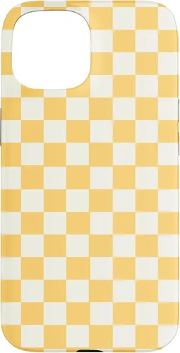 Vista 6 de Yellow Checkered Checker Checkerboard Classic Pattern Case for iPhone 17