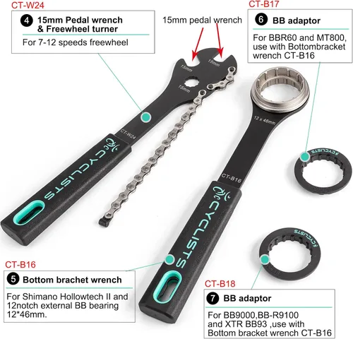Vista 4 de Kit de herramientas de bicicleta de 27 piezas - Kit de reparación
