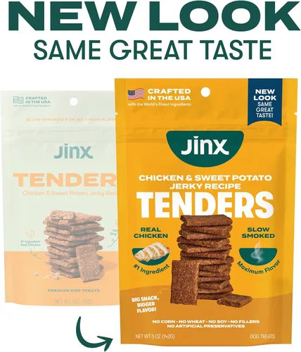 Vista 2 de Jinx Tenders, Golosinas suaves y masticables para perros, pollo, 5 onzas