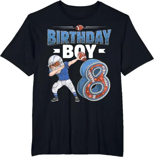 Vista 37 de Dabbing Boy - Camiseta de 8 años de fútbol americano americano, Negro, S