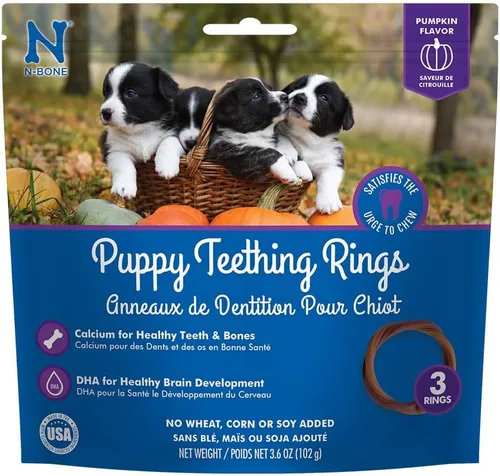 Vista 27 de N-Bone Anillo de dentición para cachorros de 3 anillos, sabor a pollo