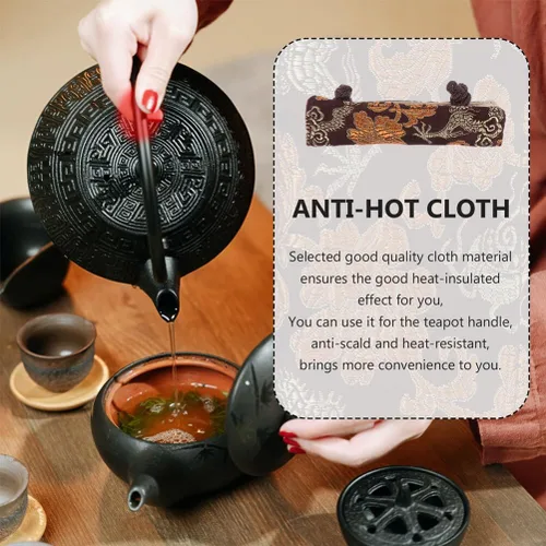 Vista 9 de Kichvoe Funda para mango de tetera, funda para tetera, funda para hervidor de té, cubierta de mango caliente, guantes para cocina y hogar, 2