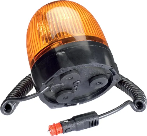 Vista 4 de HELLA 009506201 KL Rotacompact - Luz de advertencia de baliza de montaje fijo, patrones giratorios, 12 V, ámbar