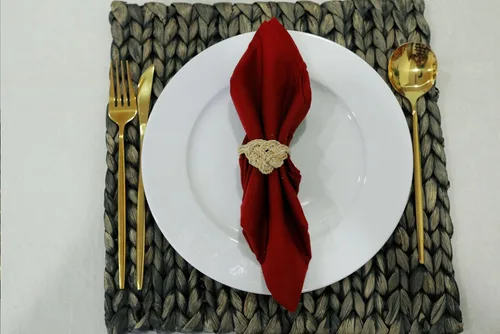 Vista 8 de Juego de 12 servilleteros de boda, diseños inspirados en granja, rústico y bohemio, perfectos para Navidad, fiestas y comidas diarias, paquete a