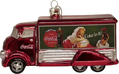 Vista 3 de Kurt Adler - Adorno de cristal para camión de Coca-Cola, 5 pulgadas