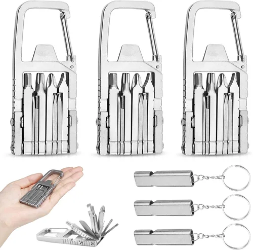 Vista 10 de Miniherramienta 13 en 1 para romper mandíbulas, mini herramienta de defensa personal, mini herramienta con abridor de botellas, soporte