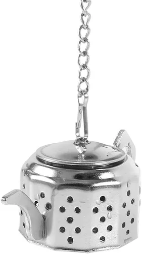 Vista 9 de Infusor de té en forma de tetera, colador de té ultra fino, filtro difusor de filtro de acero inoxidable para tazas de té de grano de hojas sueltas