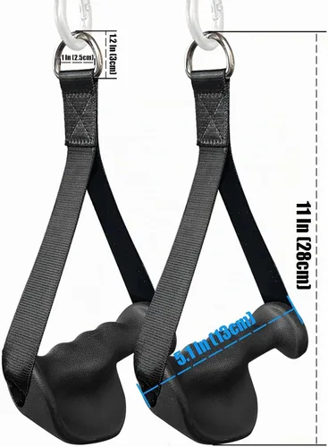 Vista 2 de BLUSLM Accesorios de tríceps con cuerda ergonómica, accesorios de cable para tríceps extra largos de 27, 32, 40 y 47 pulgadas mejorados