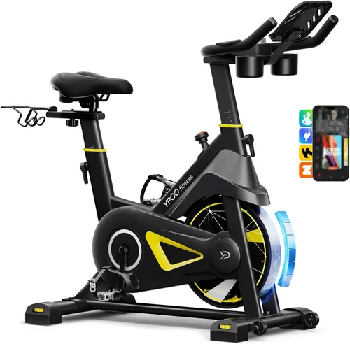 Vista 9 de YPOO Exercise Bike Adjustable Magnetic Resistance 330LBS,APP Courses