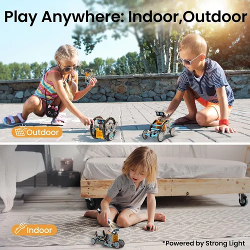 Vista 4 de Sillbird Kit de construcción de robot solar 12 en 1, regalo STEM para niños 12in1-azul gris