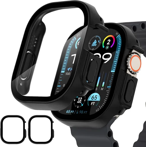 Vista 18 de Paquete de 2 fundas para Apple Watch 40mm SE Series 6/5/4/SE 2ª generación con protector de pantalla de vidrio templado, funda protectora completa