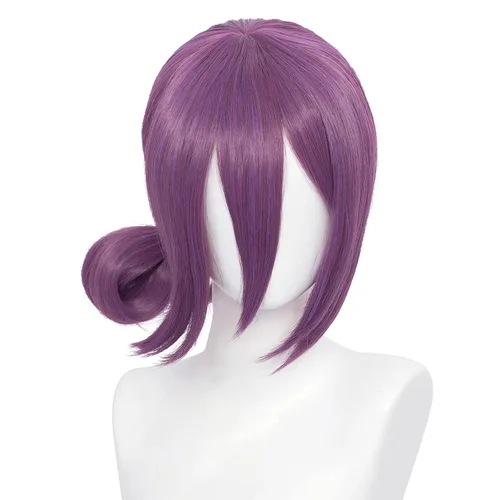 Vista 33 de Peluca de cosplay de pelo corto rizado negro para adultos, pelucas de Halloween para mujeres y hombres