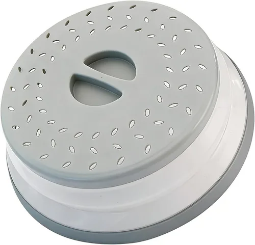 Vista 40 de Cubierta plegable antisalpicaduras para microondas, cubierta de plato para microondas con ventilación de vapor (10.5 pulgadas, beige)