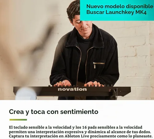 Vista 4 de Novation Launchkey 25 [MK3] teclado controlador MIDI - Integración perfecta con Ableton Live. Modo de acordes, Modo de escala y Arpegiador — Todo