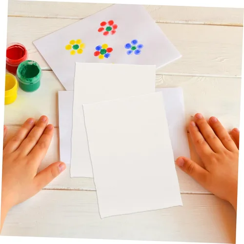 Vista 6 de Gogogmee 20 Sheets Handmade Cotton Watercolor Paper Deckled Edge Textured Art Paper for Painting Crafts Wedding Invitations Durable Medium Rough