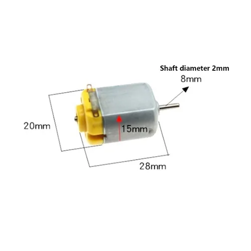 Vista 2 de Juguetes de bricolaje pequeños motores, Motor de 3v Dc, Motor de 130 Dc, Motor de coche Rc, Motor de coche Rc, Motor pequeño rojo