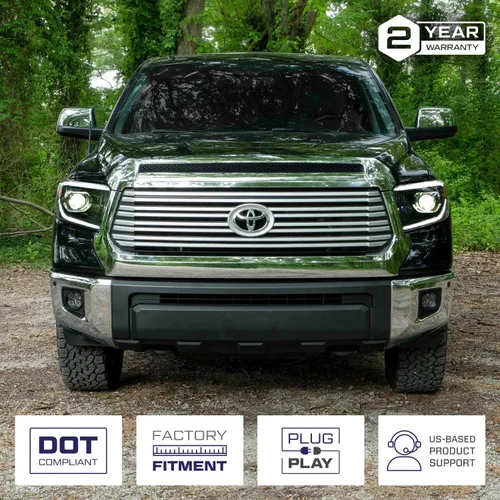 Vista 4 de Form Lighting Faros delanteros de proyector LED secuenciales compatibles con Toyota Tundra 2014-2021 (par)
