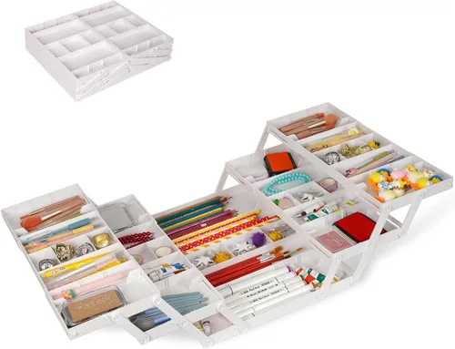 Vista 10 de Organizador de Cajones de 3 Niveles - Organizadores de Cajones Expandibles para Artículos Diversos, Organizador Inteligente de Suministros