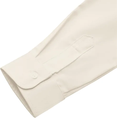 Vista 7 de Camisas de vestir ajustadas de algodón para mujer, blusas de manga larga para oficina, blusas con cuello