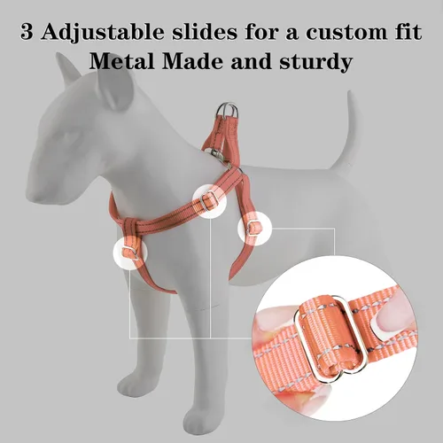 Vista 3 de Plutus Pet Step in Arnés para perro, reflectante, ajustable y seguro con hebillas de metal, arnés de ajuste rápido para cachorros, perros pequeños