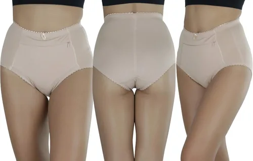Vista 4 de ToBeInStyle Calzones básicos de cintura alta con cremallera y bolsillo frontal para mujer