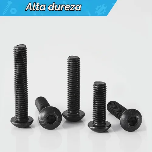 Vista 6 de Tornillos de cabeza de botón M6 x 8 mm, 12 mm, 16 mm, 20 mm, 25 mm, tornillos de cabeza de botón, acero de aleación de grado 10.9, acabado de óxido