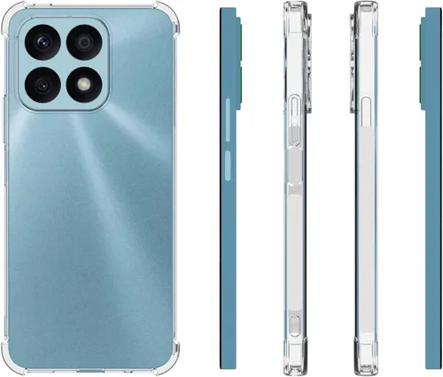 Vista 2 de USTIYA Funda para Honor X8A 4G Clear TPU Cuatro Esquinas Cubierta Protectora Transparente Suave