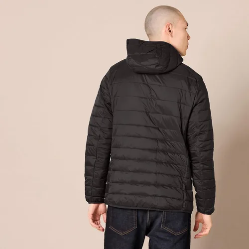 Vista 3 de Tienda Essentials Chaqueta acolchada con capucha ligera y resistente al agua para hombre