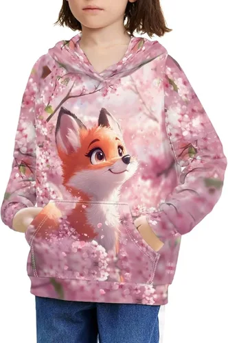 Vista 46 de Ystardream - Sudaderas para niñas adolescentes con bolsillo, sudaderas de manga larga para niños 0 Lindo Axolotl Rosa