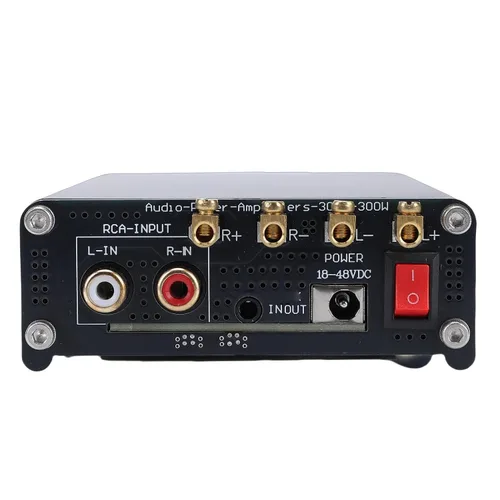 Vista 8 de Amplificador de potencia de alta fidelidad, amplificador de potencia de 300 W x 2 amplificador de alta fidelidad clase D, mini amplificador estéreo