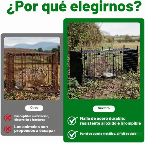 Vista 4 de Thealyn Trampa de jaula para animales de 32 x 13 x 10 pulgadas, trampa