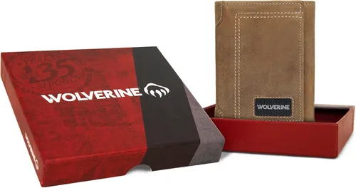 Vista 5 de WOLVERINE Mens Rugged Front Pocket Leather Wallet