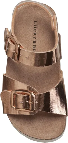 Vista 5 de Lucky Brand Sandalias unisex para niños Blanc de 2 correas para niños pequeños